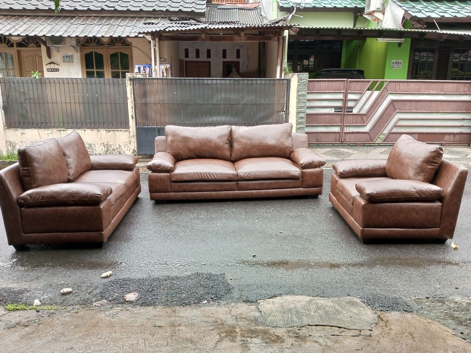 Sofa custom klasik coklat das# furniture