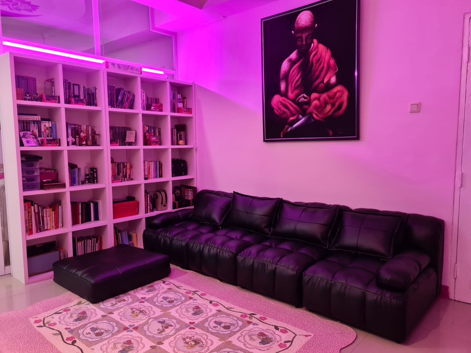 Sofa custom warna ungu das# furniture