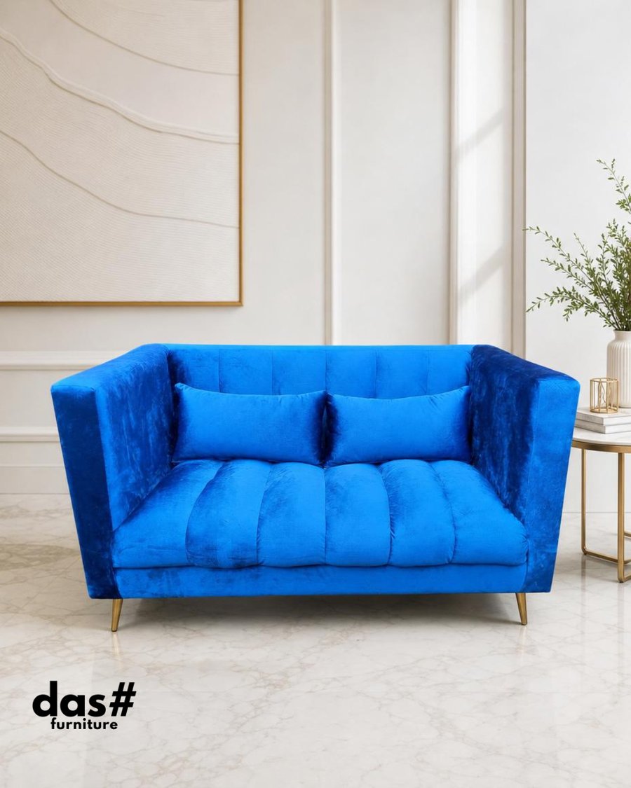 Sofa custom das# furniture beludru biru